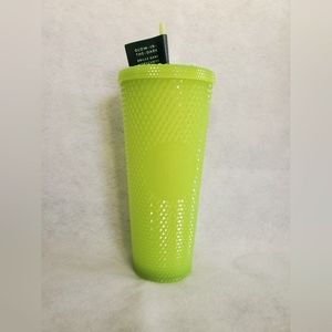 Starbucks lemongrass glow in the dark tumbler with straw